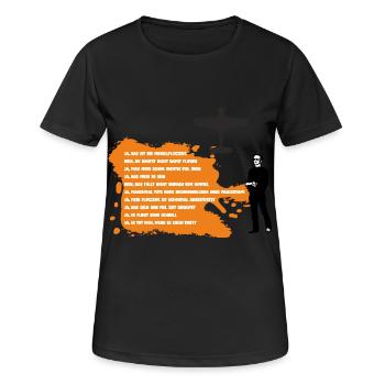 faq modellflug - Frauen T-Shirt atmungsaktiv - Schwarz - Vorne - AI Model Female 172 light (172cm)