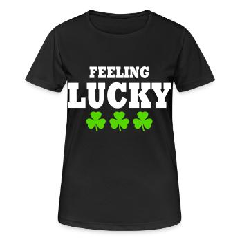 feeling lucky - Women's Breathable T-Shirt - black - Front - AI Model Female 172 light (172cm)