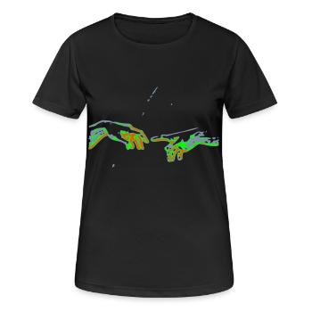Adam creation - Women's Breathable T-Shirt - black - Front - AI Model Female 172 light (172cm)