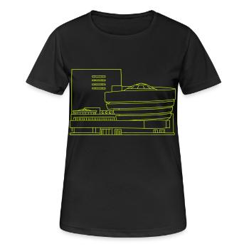 Musée Guggenheim de New York - T-shirt respirant Femme - noir - Devant - AI Model Female 172 light (172cm)