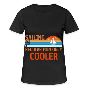 Maman navigatrice Maman navigatrice Maman marin - T-shirt respirant Femme - noir - Devant - AI Model Female 172 light (172cm)
