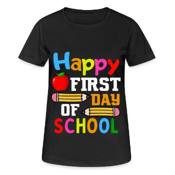 Premier jour d’école Début de l’école - T-shirt respirant Femme - noir - Devant - AI Model Female 172 light (172cm)