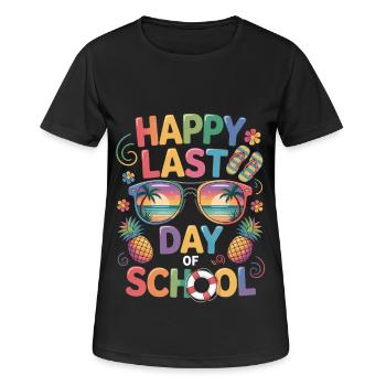 Letzter Schultag Sommerferien Spruch - Frauen T-Shirt atmungsaktiv - Schwarz - Vorne - AI Model Female 172 light (172cm)