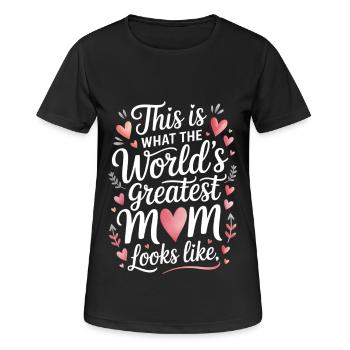 Mom Saying Love Mom Funny Mom - Women's Breathable T-Shirt - black - Front - AI Model Female 172 light (172cm)