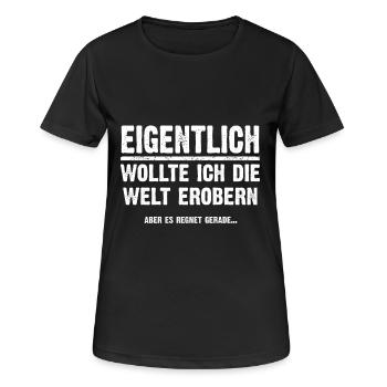 Lustige Sprüche, Geschenk zB Geburtstag, Nerd - Frauen T-Shirt atmungsaktiv - Schwarz - Vorne - AI Model Female 172 light (172cm)
