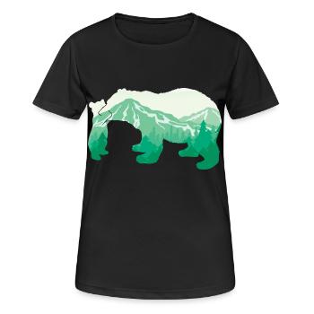 Ours - Le grand cadeau d’amoureux d’animal d’ours de montagne - T-shirt respirant Femme - noir - Devant - AI Model Female 172 light (172cm)