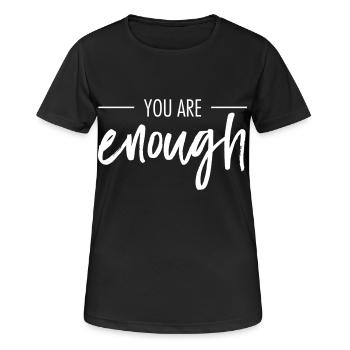 You Are Enough - Women's Breathable T-Shirt - black - Front - AI Model Female 172 light (172cm)