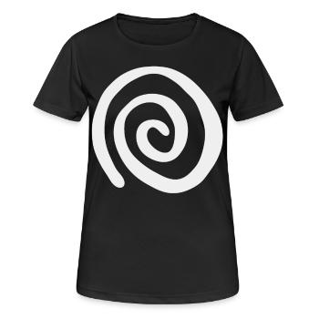 Spirale d’hypnose de motif et d’illusion - T-shirt respirant Femme - noir - Devant - AI Model Female 172 light (172cm)