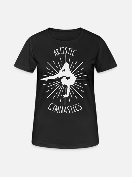 Les femmes gymnastique artistique - T-shirt respirant Femme - noir