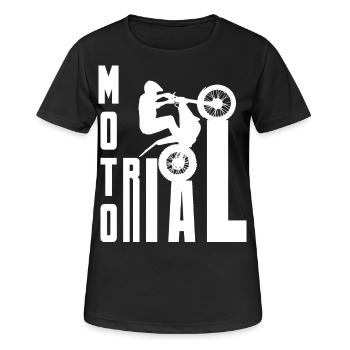 Moto Trial News - Trial Bike Rider - Women's Breathable T-Shirt - black - Front - AI Model Female 172 light (172cm)