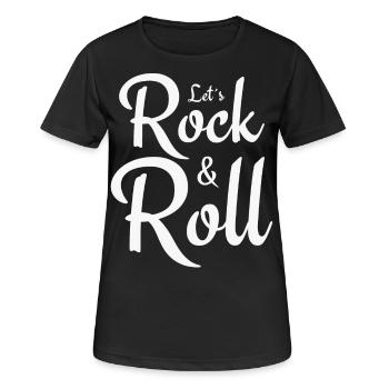 Let's Rock and Roll - Music Sayings - Women's Breathable T-Shirt - black - Front - AI Model Female 172 light (172cm)