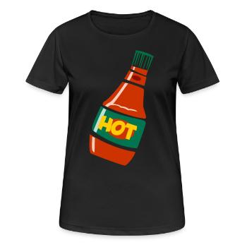 Sauce piquante - grillades et barbeque - T-shirt respirant Femme - noir - Devant - AI Model Female 172 light (172cm)