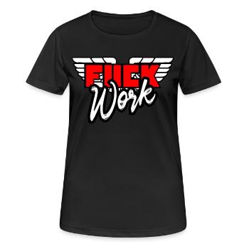 Fuck travail - T-shirt respirant Femme - noir - Devant - AI Model Female 172 light (172cm)
