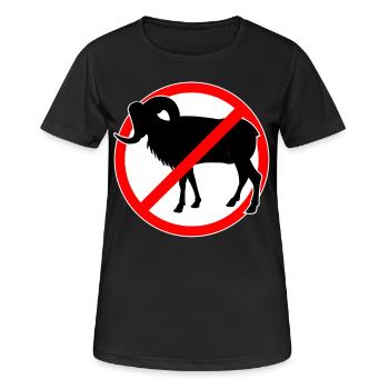 Goats or mouflons prohibited - goat - Women's Breathable T-Shirt - black - Front - AI Model Female 172 light (172cm)