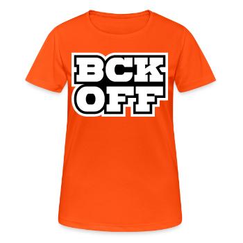 Partez! - T-shirt respirant Femme - orange néon - Devant - AI Model Female 172 dark (172cm)