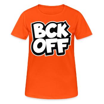 Retour – Fuck yourself - T-shirt respirant Femme - orange néon - Devant - AI Model Female 172 dark (172cm)