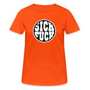 Kranker Fick - Frauen T-Shirt atmungsaktiv - Neonorange - Vorne - AI Model Female 172 dark (172cm)