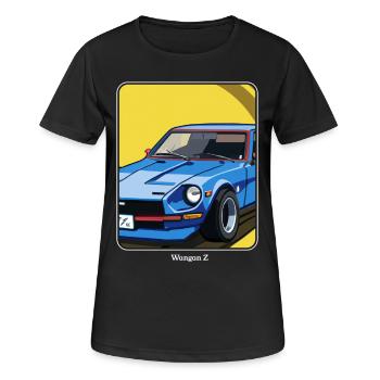 japanisches Auto - der Wangan Z - JDM - Frauen T-Shirt atmungsaktiv - Schwarz - Vorne - AI Model Female 172 light (172cm)