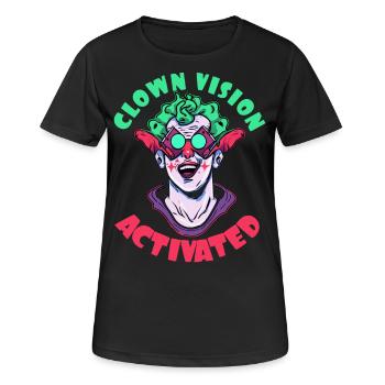 Clown view activated - Women's Breathable T-Shirt - black - Front - AI Model Female 172 light (172cm)