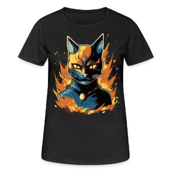 Super paws in action: super cat - Women's Breathable T-Shirt - black - Front - AI Model Female 172 light (172cm)