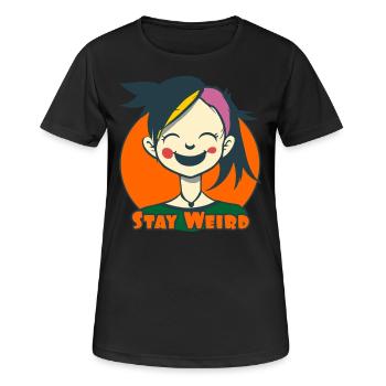 Naughty Sweet Alternative – Stay Weird - T-shirt respirant Femme - noir - Devant - AI Model Female 172 light (172cm)
