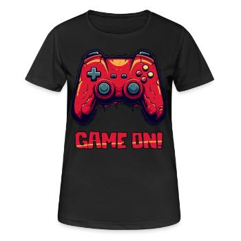 Manette de jeu robuste parody, jeu sur - T-shirt respirant Femme - noir - Devant - AI Model Female 172 light (172cm)