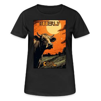 Absolutely cool cow - Women's Breathable T-Shirt - black - Front - AI Model Female 172 light (172cm)