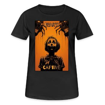 Pour les fans d’horreur et les prisonniers de la peur - T-shirt respirant Femme - noir - Devant - AI Model Female 172 light (172cm)