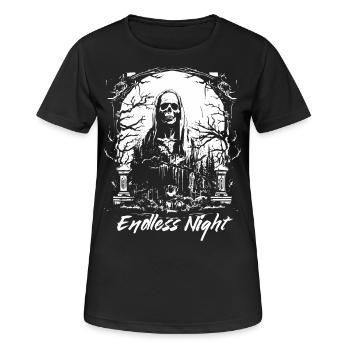 Faucheuse de nuit sans fin - T-shirt respirant Femme - noir - Devant - AI Model Female 172 light (172cm)