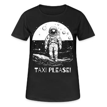 Taxi s’il vous plaît, astronaute - T-shirt respirant Femme - noir - Devant - AI Model Female 172 light (172cm)