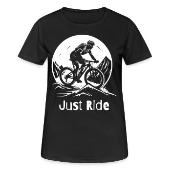 VTT facile - T-shirt respirant Femme - noir - Devant - AI Model Female 172 light (172cm)