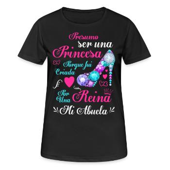 Design Granddaughter Gift My Grandmother is a Queen - Women's Breathable T-Shirt - black - Front - AI Model Female 172 light (172cm)