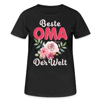 Beste Oma Der Welt - Women's Breathable T-Shirt - black - Front - AI Model Female 172 light (172cm)