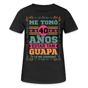 40 Years Fabulous: Birthday Clothing & Accessories - Women's Breathable T-Shirt - black - Front - AI Model Female 172 light (172cm)