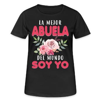 Die beste Großmutter der Welt bin ich - Frauen T-Shirt atmungsaktiv - Schwarz - Vorne - AI Model Female 172 light (172cm)