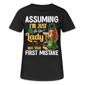 Assuming I m Just An Old Lady Was your First Mista - Women's Breathable T-Shirt - black - Front - AI Model Female 172 light (172cm)
