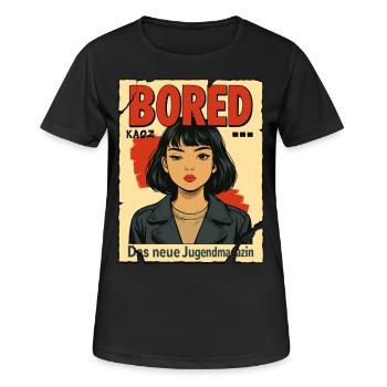 Bored : le nouveau faux magazine jeunesse - T-shirt respirant Femme - noir - Devant - AI Model Female 172 light (172cm)
