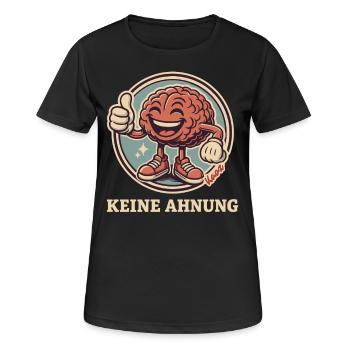 Keine Ahnung Gehirn - Frauen T-Shirt atmungsaktiv - Schwarz - Vorne - AI Model Female 172 light (172cm)