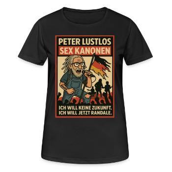 Peter Listless Punk Parody – Maintenant Rampage ! - T-shirt respirant Femme - noir - Devant - AI Model Female 172 light (172cm)
