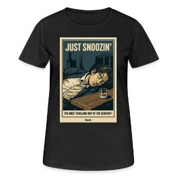 Ronfler simplement – la sieste du siècle - T-shirt respirant Femme - noir - Devant - AI Model Female 172 light (172cm)