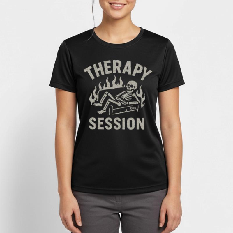Therapy session skeleton – Everything burns anyway Women's Breathable T-Shirt