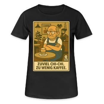 Peter apathique dans trop de chi-chi, trop peu de café - T-shirt respirant Femme - noir - Devant - AI Model Female 172 light (172cm)