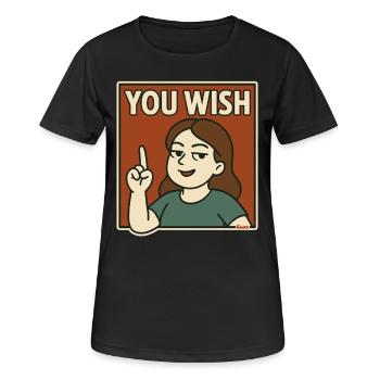 Confident woman with saying Dream on - Women's Breathable T-Shirt - black - Front - AI Model Female 172 light (172cm)