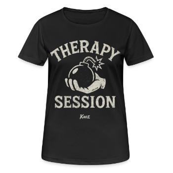 Hand holding therapy session bombshell - Women's Breathable T-Shirt - black - Front - AI Model Female 172 light (172cm)