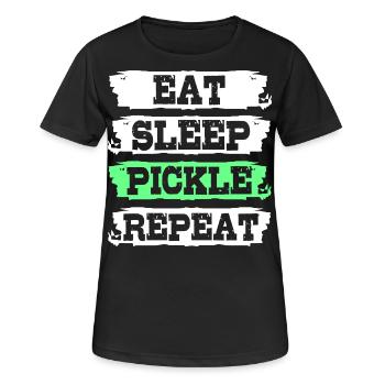 Cornichon Concombre Concombre - T-shirt respirant Femme - noir - Devant - AI Model Female 172 light (172cm)