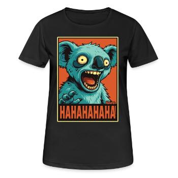 Screaming Laughing Comic Koala - Women's Breathable T-Shirt - black - Front - AI Model Female 172 light (172cm)