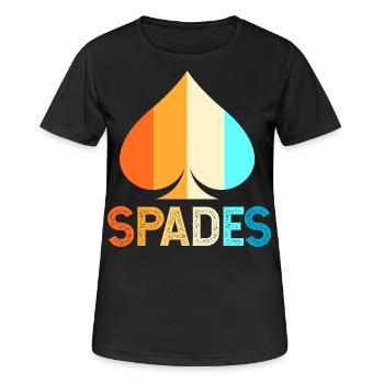 Spades of Spades Playing Card Card Game - Women's Breathable T-Shirt - black - Front - AI Model Female 172 light (172cm)