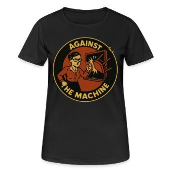 Teacher against the machine in the classroom - Women's Breathable T-Shirt - black - Front - AI Model Female 172 light (172cm)