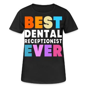 Receptionist Dentist - Women's Breathable T-Shirt - black - Front - AI Model Female 172 light (172cm)