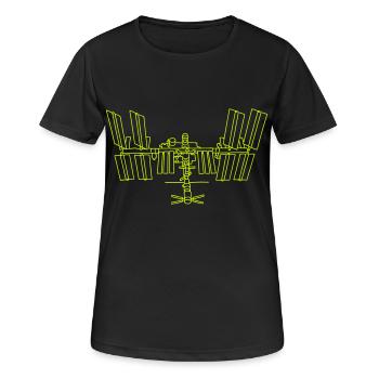 Space station ISS - Women's Breathable T-Shirt - black - Front - AI Model Female 172 light (172cm)